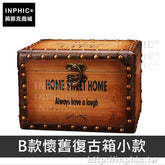 INPHIC-酒吧專賣店老式裝飾復古木箱歐美木盒收納箱道具懷舊-B款懷舊復古箱小款